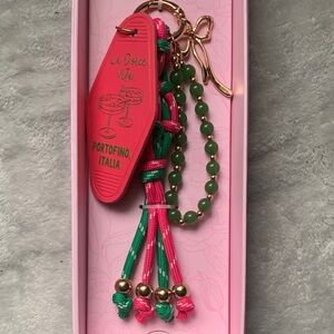 🆕- La Dolce Vita Pink and Green Beaded Bag Charm